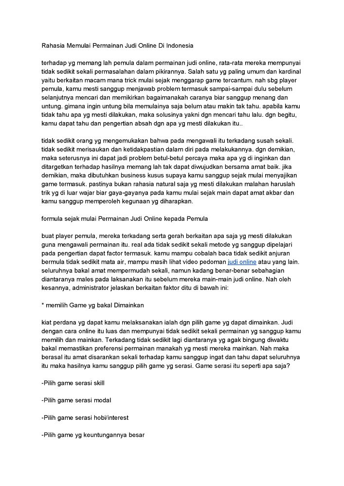 permainan judi online